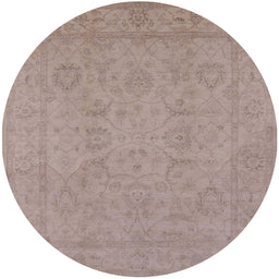 Round Machine Washable Industrial Modern Khaki Rose Pink Rug, wshurb917