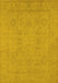 Oriental Yellow Traditional Rug, urb917yw