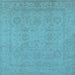 Square Oriental Light Blue Traditional Rug, urb917lblu