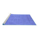 Sideview of Machine Washable Oriental Blue Traditional Rug, wshurb917blu