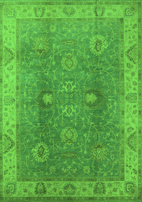 Oriental Green Traditional Rug, urb918grn
