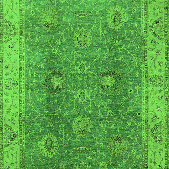 Oriental Green Traditional Rug, urb918grn