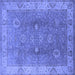 Square Oriental Blue Traditional Rug, urb918blu
