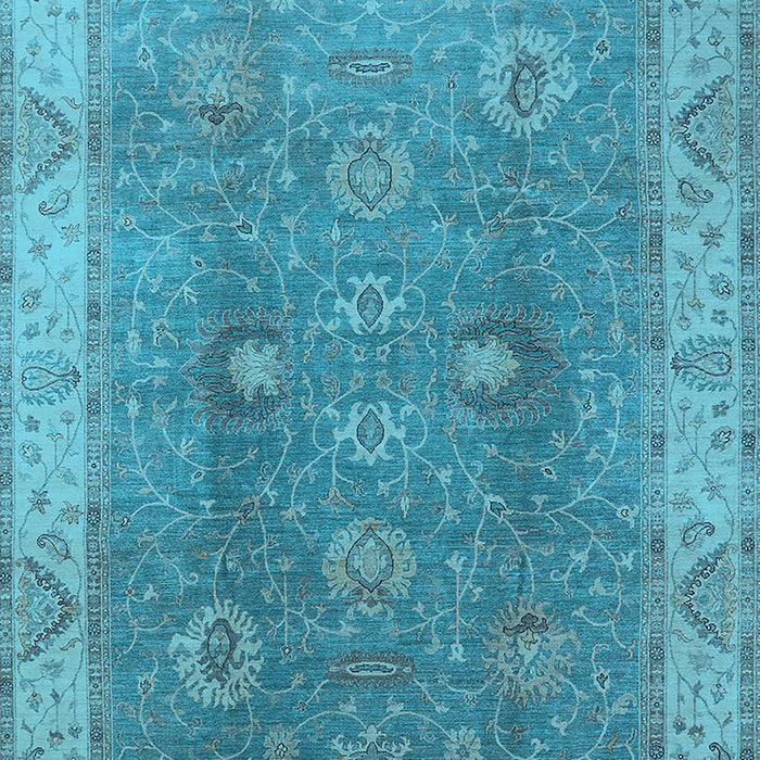 Oriental Light Blue Traditional Rug, urb918lblu