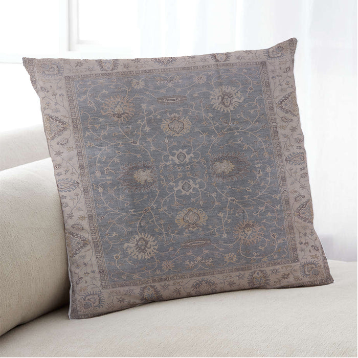Lifestyle Image of Mid-Century Modern Urban Square Sandstone Brown Throw Pillow, 18 inch by 18 inch, pwurb918