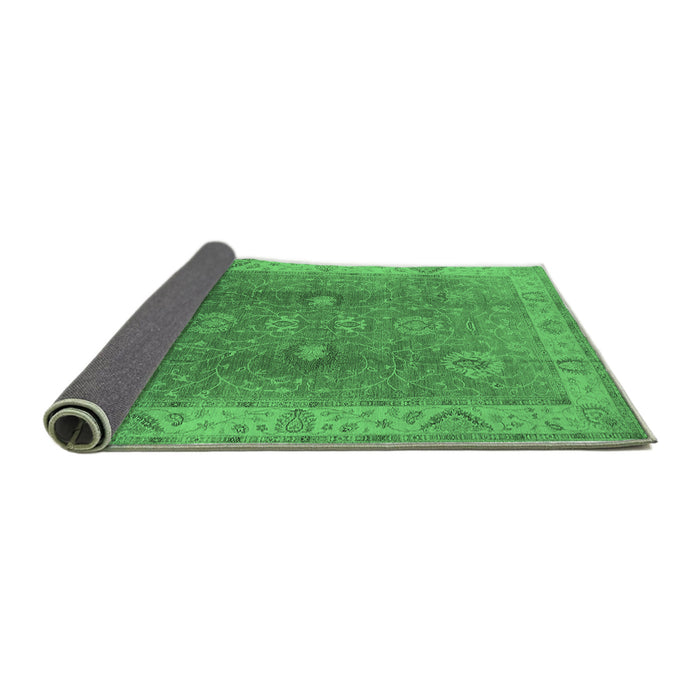 Sideview of Oriental Emerald Green Traditional Rug, urb918emgrn