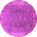 Round Oriental Pink Traditional Rug, urb918pnk