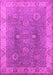 Machine Washable Oriental Pink Traditional Rug, wshurb918pnk