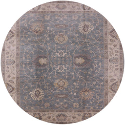 Round Machine Washable Industrial Modern Sandstone Brown Rug, wshurb918