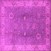 Square Oriental Pink Traditional Rug, urb918pnk