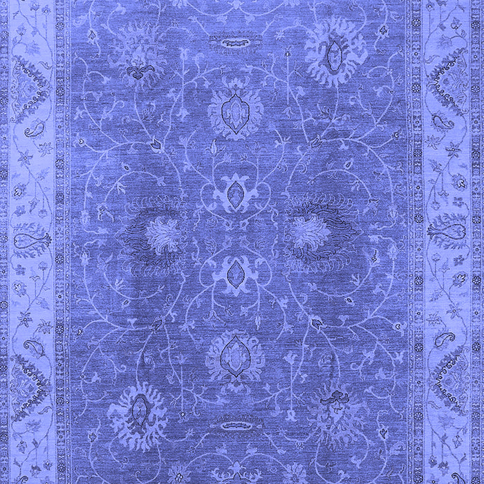 Machine Washable Oriental Blue Traditional Rug, wshurb918blu