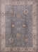 Mid-Century Modern Sandstone Brown Oriental Rug, urb918