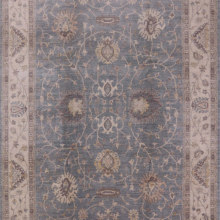 Mid-Century Modern Sandstone Brown Oriental Rug, urb918