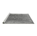 Sideview of Machine Washable Oriental Gray Traditional Rug, wshurb918gry