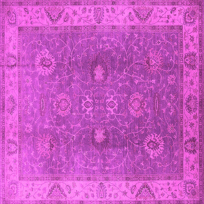 Square Machine Washable Oriental Pink Traditional Rug, wshurb918pnk