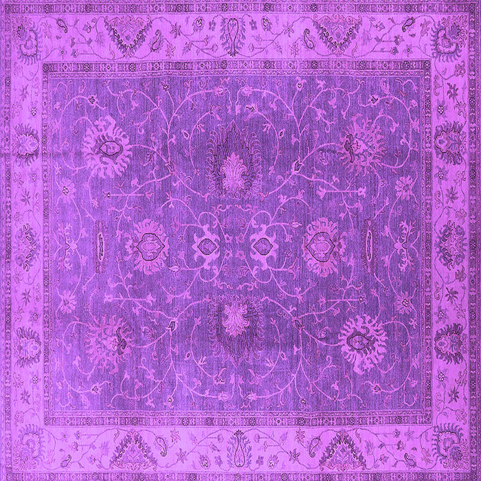 Square Oriental Purple Traditional Rug, urb918pur
