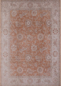 Machine Washable Industrial Modern Khaki Rose Pink Rug, wshurb919