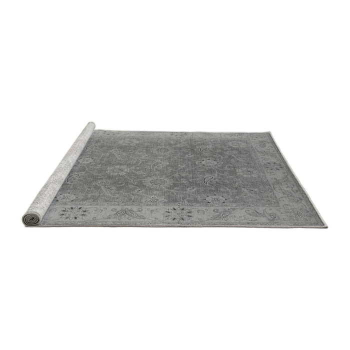 Sideview of Machine Washable Oriental Gray Traditional Rug, wshurb919gry