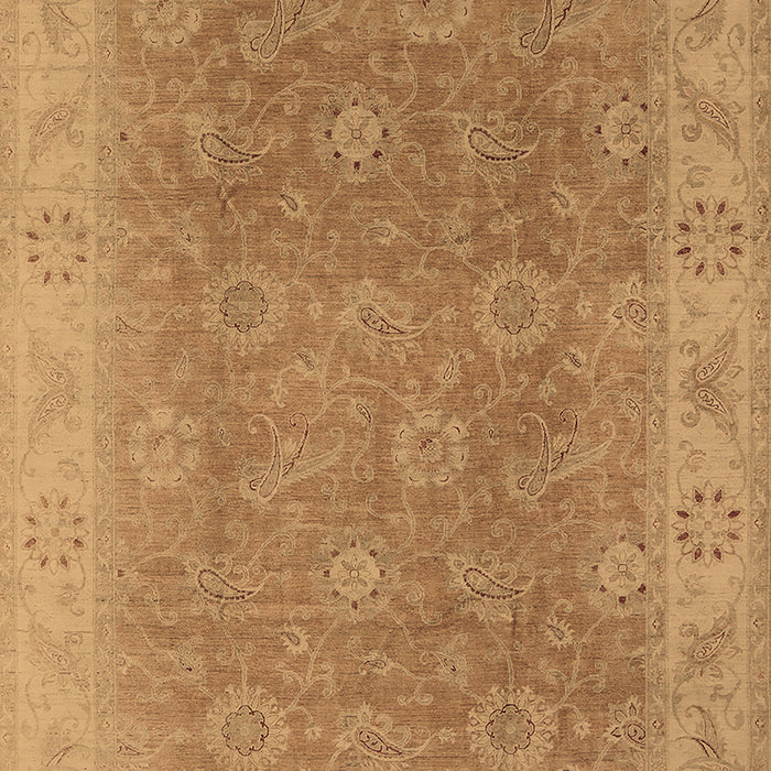 Machine Washable Oriental Brown Traditional Rug, wshurb919brn