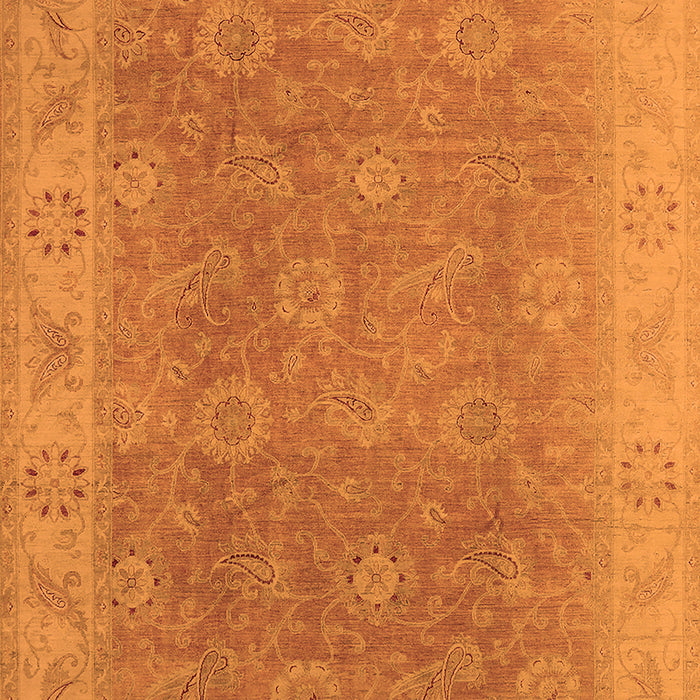 Machine Washable Oriental Orange Traditional Area Rugs, wshurb919org