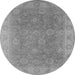 Round Oriental Gray Traditional Rug, urb919gry