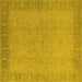 Square Oriental Yellow Traditional Rug, urb920yw