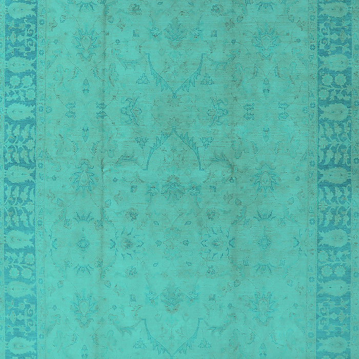 Machine Washable Oriental Turquoise Traditional Area Rugs, wshurb920turq