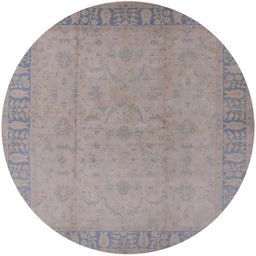 Round Machine Washable Industrial Modern Rosy Brown Pink Rug, wshurb920