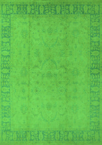 Oriental Green Traditional Rug, urb920grn