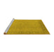 Sideview of Machine Washable Oriental Yellow Traditional Rug, wshurb920yw