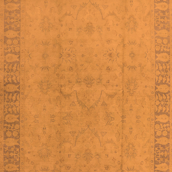 Machine Washable Oriental Orange Traditional Area Rugs, wshurb920org