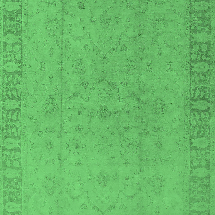 Machine Washable Oriental Emerald Green Traditional Area Rugs, wshurb920emgrn