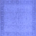 Square Oriental Blue Traditional Rug, urb920blu