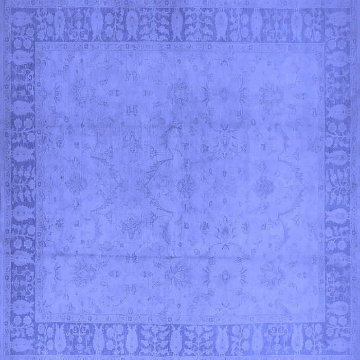 Square Machine Washable Oriental Blue Traditional Rug, wshurb920blu