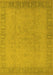 Machine Washable Oriental Yellow Traditional Rug, wshurb920yw