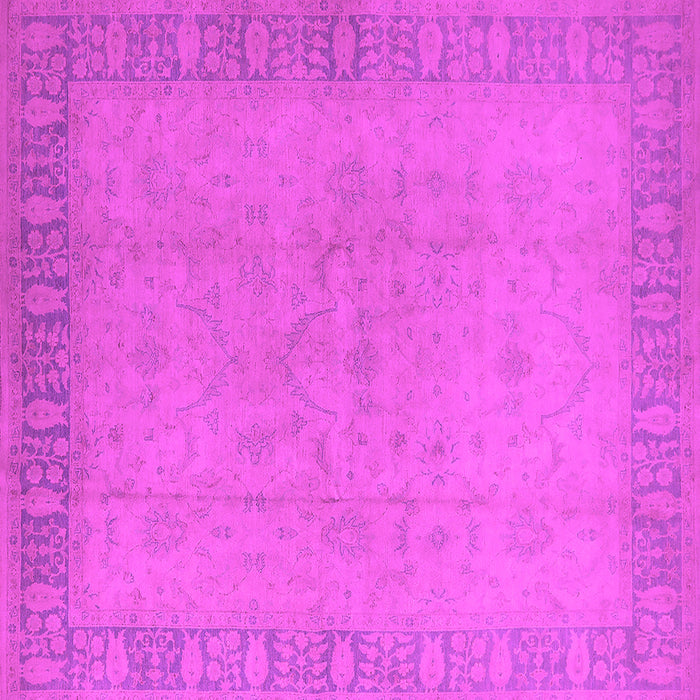 Square Machine Washable Oriental Pink Traditional Rug, wshurb920pnk
