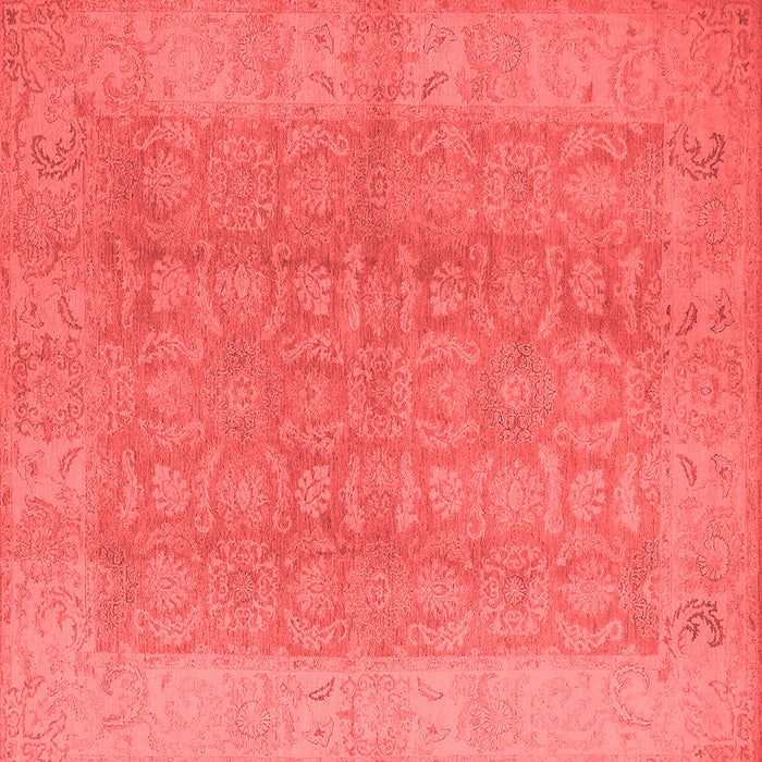 Machine Washable Oriental Red Traditional Rug, wshurb921red