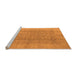 Sideview of Machine Washable Oriental Orange Traditional Area Rugs, wshurb921org