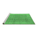 Sideview of Machine Washable Oriental Emerald Green Traditional Area Rugs, wshurb921emgrn