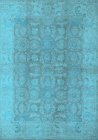 Oriental Light Blue Traditional Rug, urb921lblu