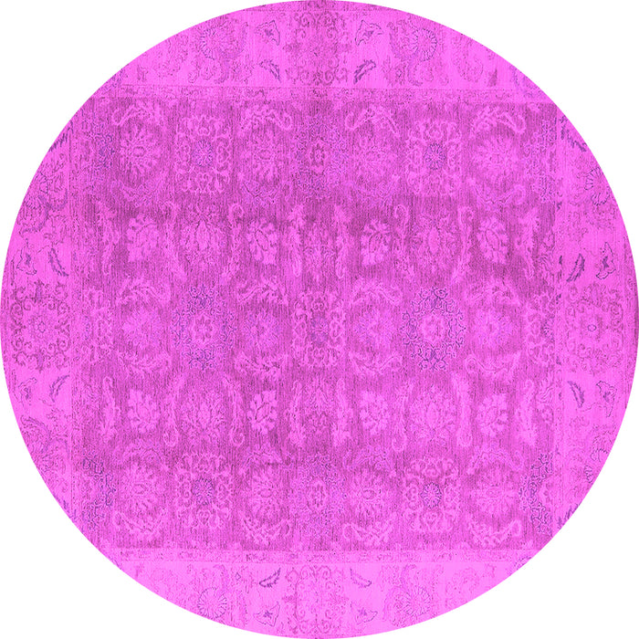 Round Oriental Pink Traditional Rug, urb921pnk