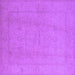 Square Machine Washable Oriental Purple Traditional Area Rugs, wshurb922pur