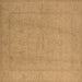 Square Oriental Brown Traditional Rug, urb922brn