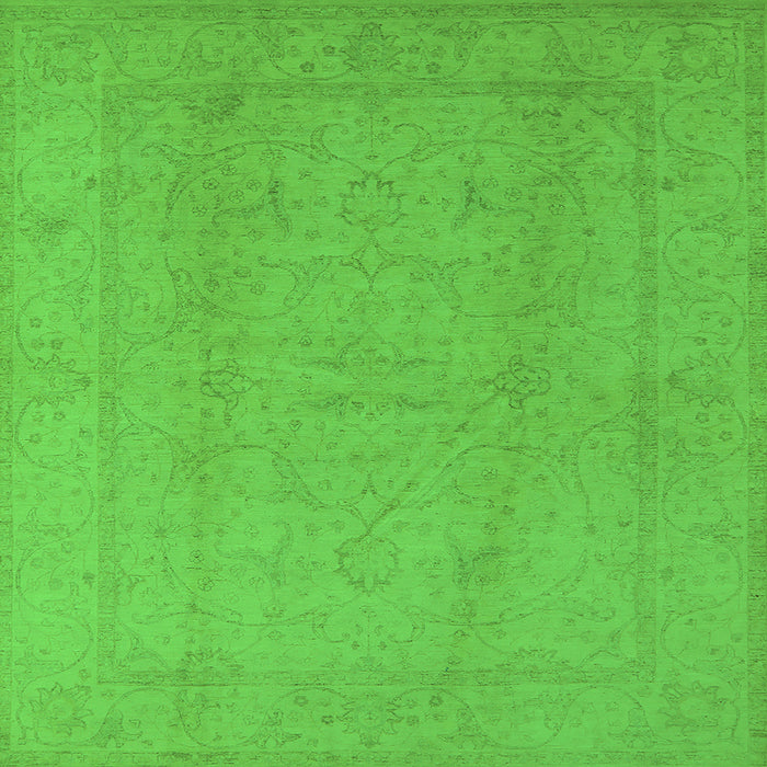 Square Oriental Green Traditional Rug, urb922grn