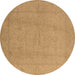 Round Oriental Brown Traditional Rug, urb922brn