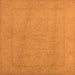 Square Machine Washable Oriental Orange Traditional Area Rugs, wshurb922org