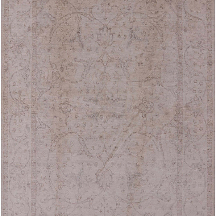Mid-Century Modern Rosy Brown Pink Oriental Rug, urb922