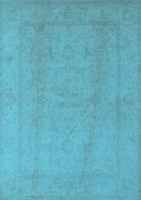 Oriental Light Blue Traditional Rug, urb922lblu