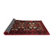 Sideview of Mid-Century Modern Dark Brown Oriental Rug, urb923