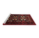 Sideview of Machine Washable Industrial Modern Dark Brown Rug, wshurb923